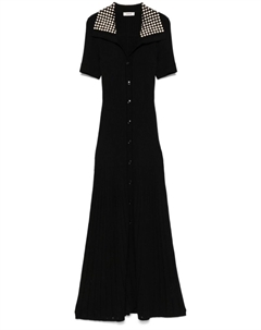 Трикотажное платье макси, черный Sandro