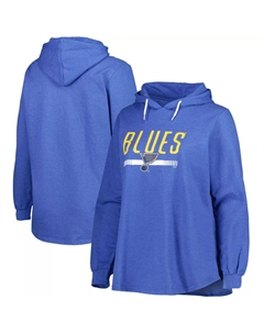 Женский флисовый пуловер с капюшоном Heather Royal St. Louis Blues больших размеров Unbranded