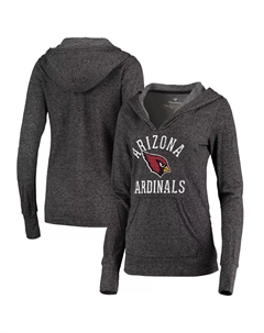 Женский черный пуловер с капюшоном Arizona Cardinals Doubleface Slub Fanatics