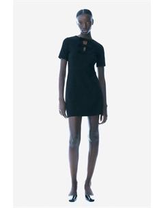 Платье из джерси с бантиками, черный H&m