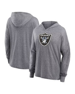 Женский уютный пуловер с капюшоном Heather Grey Las Vegas Raiders Fanatics