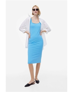 Облегающее платье из джерси, синий H&m