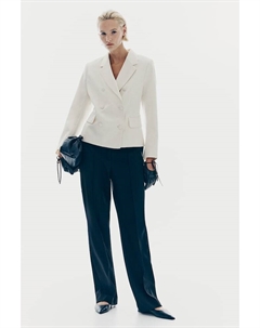 Приталенный блейзер, бежевый H&m