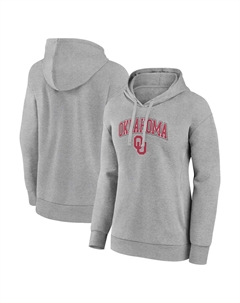 Женский пуловер с капюшоном цвета Хизер Серый Оклахома Сунерс Эвергрин Кампус Fanatics