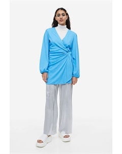 Платье и объемными рукавами, синий H&m