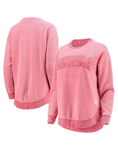 Женский пуловер с капюшоном Pressbox Red Georgia Bulldogs Ponchoville Unbranded