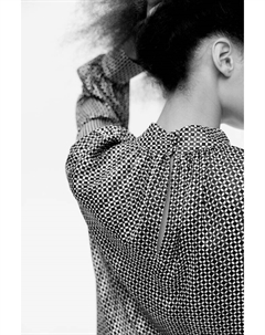 Узорчатая блузка, белый H&m