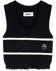 Трикотажный топ с необработанными краями, черный Ambush