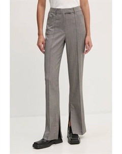 Узкие брюки с узором «елочка», серый Remain