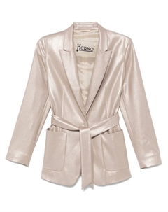 Блейзер из ткани ламе, серый Herno