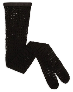 Эластичные сетчатые колготки с логотипом, черный Dolce&gabbana