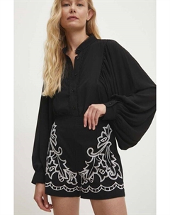 Льняные шорты, черный Answear lab