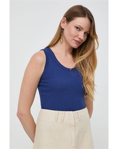 Хлопковый топ, темно-синий Weekend max mara