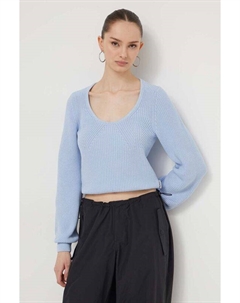 Хлопковый свитер, синий Hugo