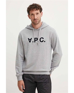 Хлопковая толстовка с капюшоном стандарт grand vpc GOTS, серый A.p.c.
