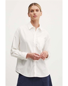 Хлопковая рубашка-бойфренд с вышивкой Chemise, белый A.p.c.