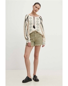 Джинсовые шорты, зеленый Answear lab