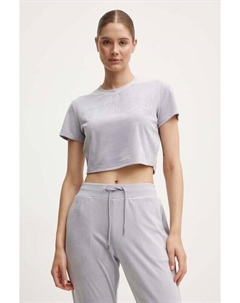 Бархатная футболка COUTURE, фиолетовый Guess