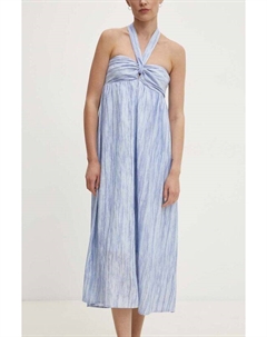 Льняное платье, синий Answear lab