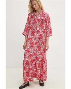 Льняное платье, красный Answear lab