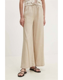 Льняные брюки, бежевый Answear lab