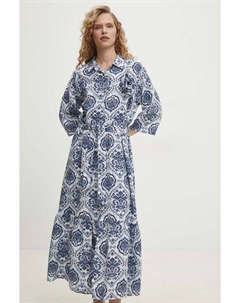 Льняное платье, синий Answear lab