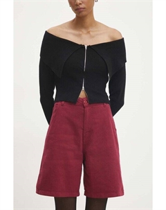 Джинсовые шорты, бордовый Answear lab