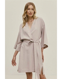 Льняное платье, серый Answear lab