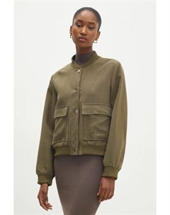Льняной бомбер, зеленый Answear lab