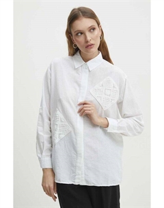 Льняная рубашка, белый Answear lab