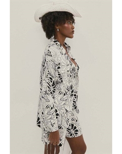 Льняная рубашка, белый Answear lab