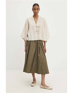 Хлопковая юбка, зеленый Answear lab