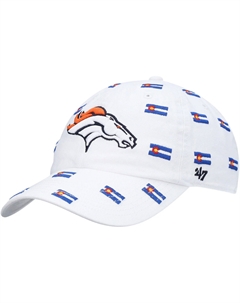 Женская регулируемая шляпа белого цвета Denver Broncos Confetti Clean Up '47 Unbranded