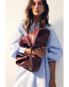 Платье оверсайз с завязками, голубой H&m