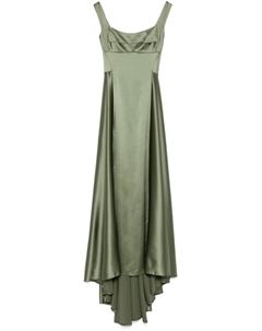 Атласное платье макси, зеленый Atu body couture