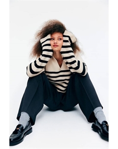 Свитер с воротником, бежевый H&m