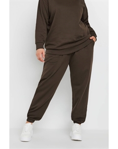 Джоггеры с манжетами, коричневый Yours curve