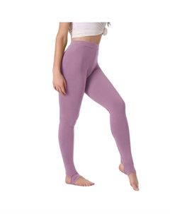 Женские однотонные брюки со стременами для йоги и йоги в тренажерном зале с мягким эластичным поясом, цвет Light Purple Allegra k