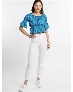 Блуза с принтом в виде сердца, синий Mymo