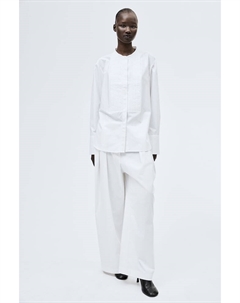 Блузка под смокинг из поплина, белый H&m