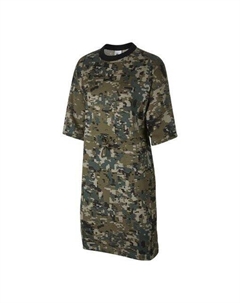 Платье сетчатое повседневное камуфляжное оливково-зеленое платье, зеленый Nike