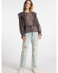 Блузка с длинными рукавами, синий Dreimaster