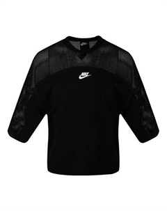 Топ спортивная одежда nsw crew сетчатый топ, черный Nike