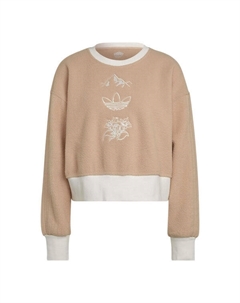 Свитера с рисунком флисовая толстовка, бежевый Adidas