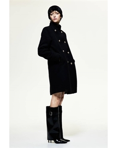 Двубортное пальто, черный H&m