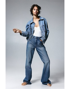 Мешковатые джинсы прямого кроя, синий H&m