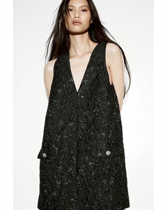 Мини-Платье из жаккардовой ткани, черный H&m