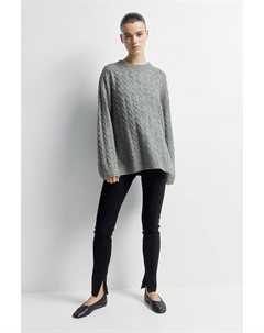 Свитер вязанной вязки Mom, серый H&m
