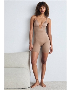 Боди SUIT YOUR FANCY PLUNGE LOW BACK, бежевый Spanx