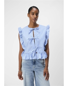 Блуза OBJALICE CILIE, синий Object